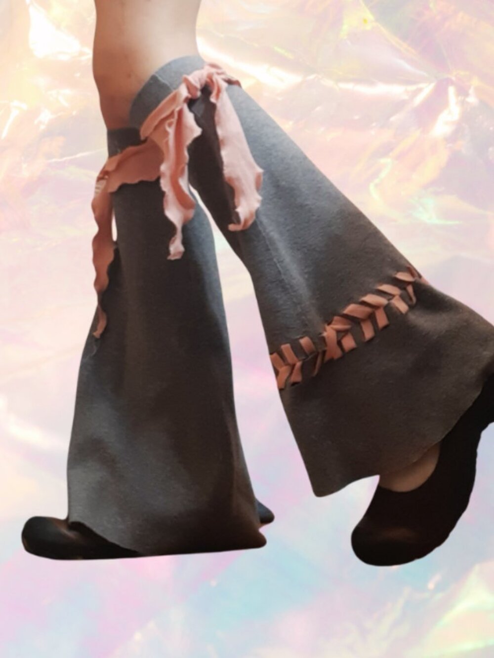 upcycled leg warmers with cute bows